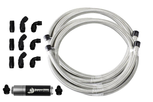 87207 - 40' Stainless Steel Hose Kit w/ CV Filter and full flow fittings - Hyperfuel
