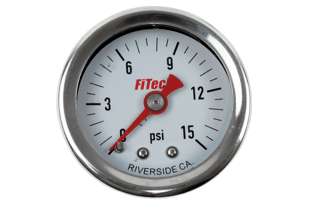 80118 - 0-15 Oil Filled Pressure Gauge - FiTech
