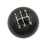 Black 5 Speed Gear Knob with White Text ZSS82